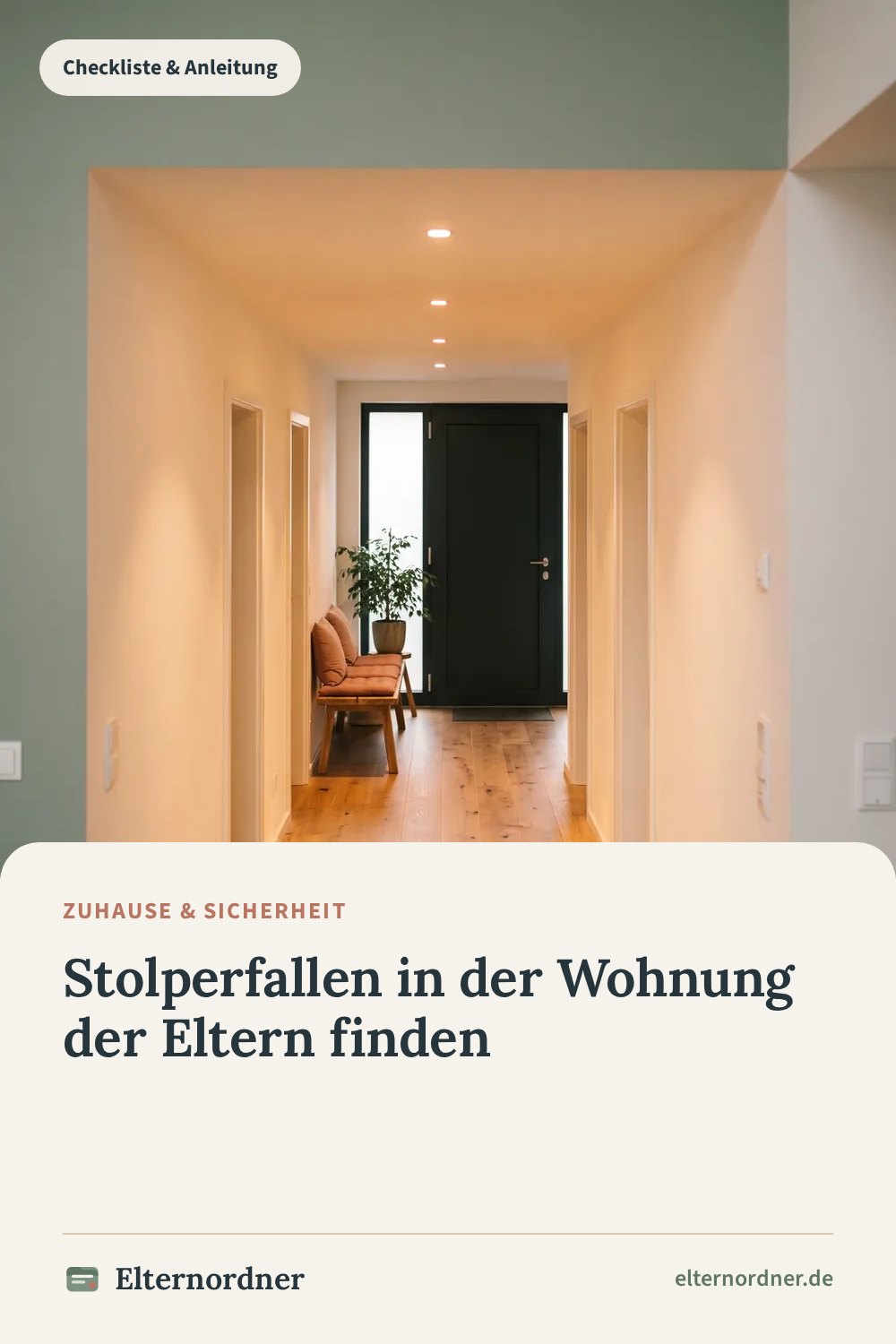 Pinterest-Grafik: Stolperfallen in der Wohnung der Eltern finden