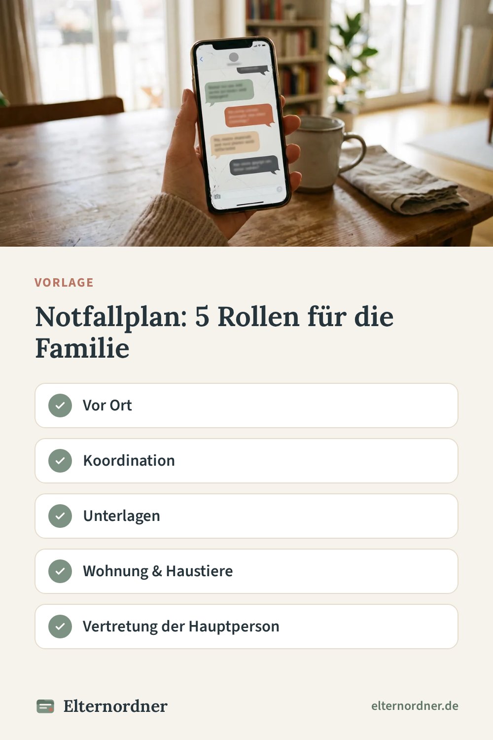Pinterest-Grafik: Notfallplan: 5 Rollen für die Familie