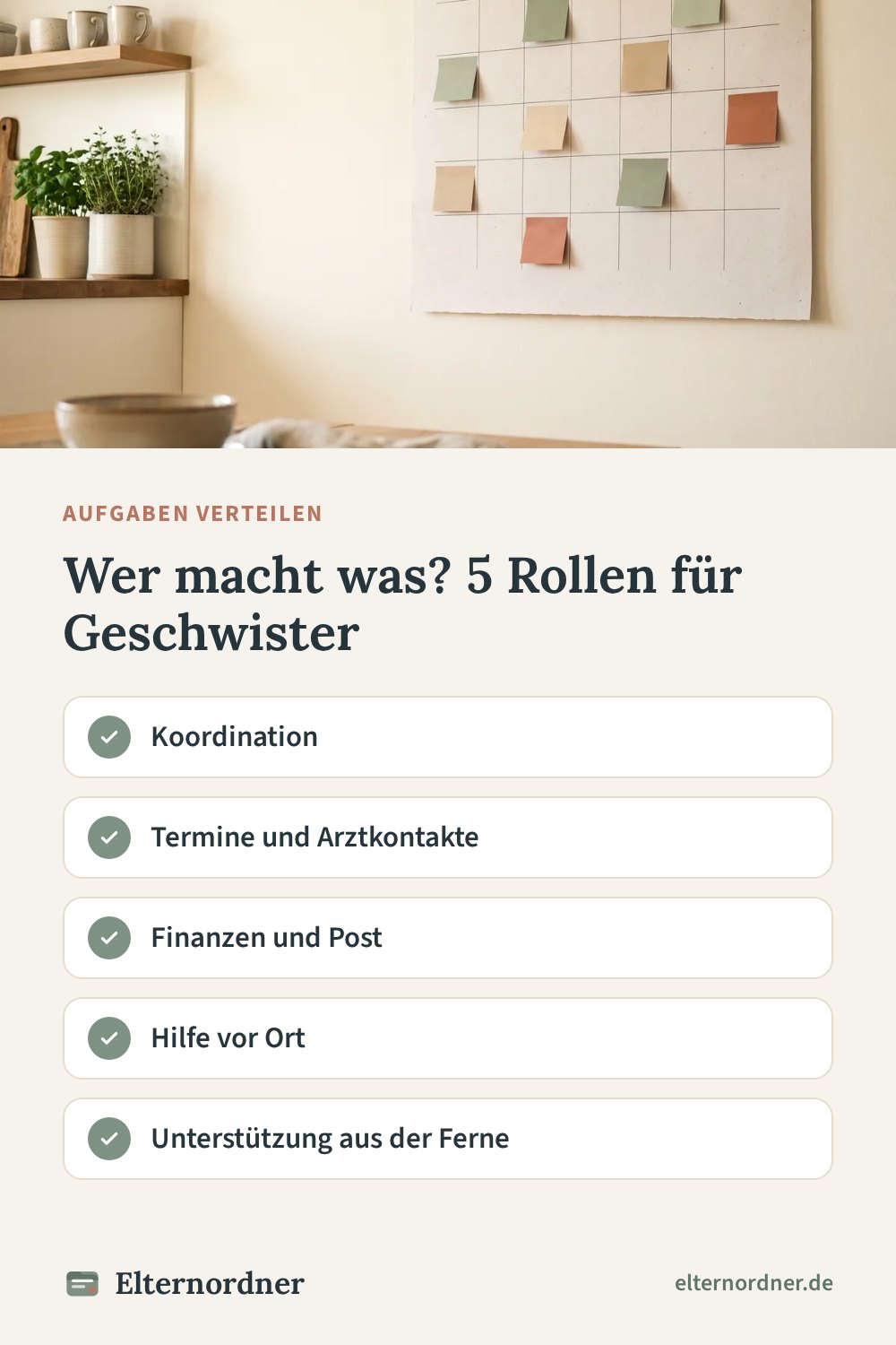 Pinterest-Grafik: Wer macht was? 5 Rollen für Geschwister