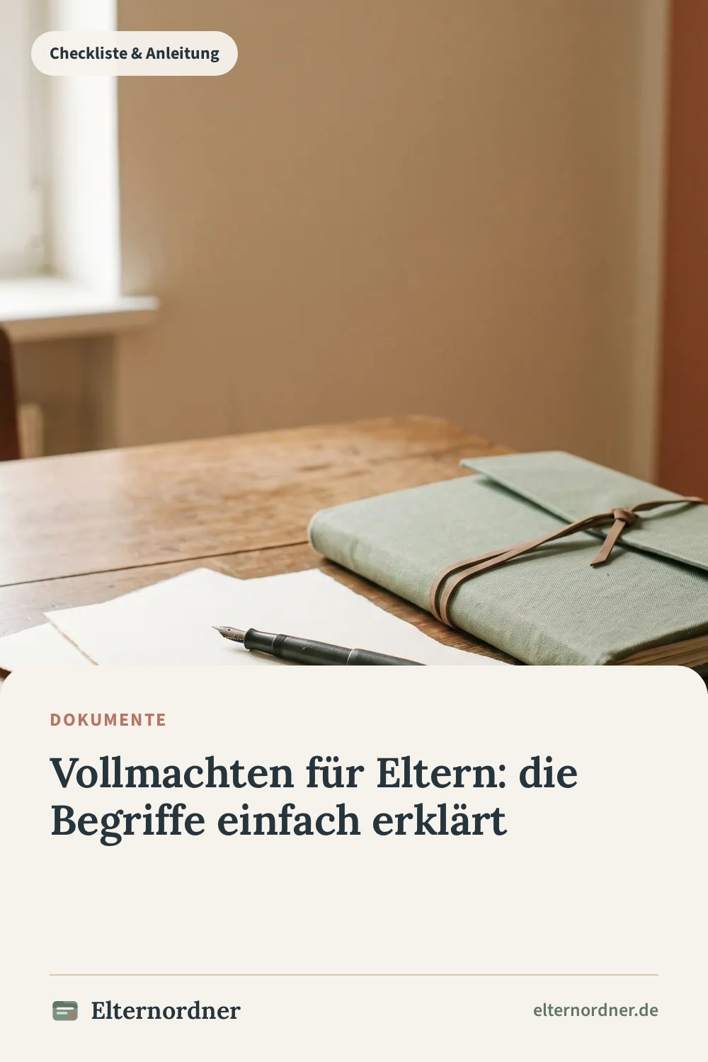 Pinterest-Grafik: Vollmachten für Eltern: die Begriffe einfach erklärt
