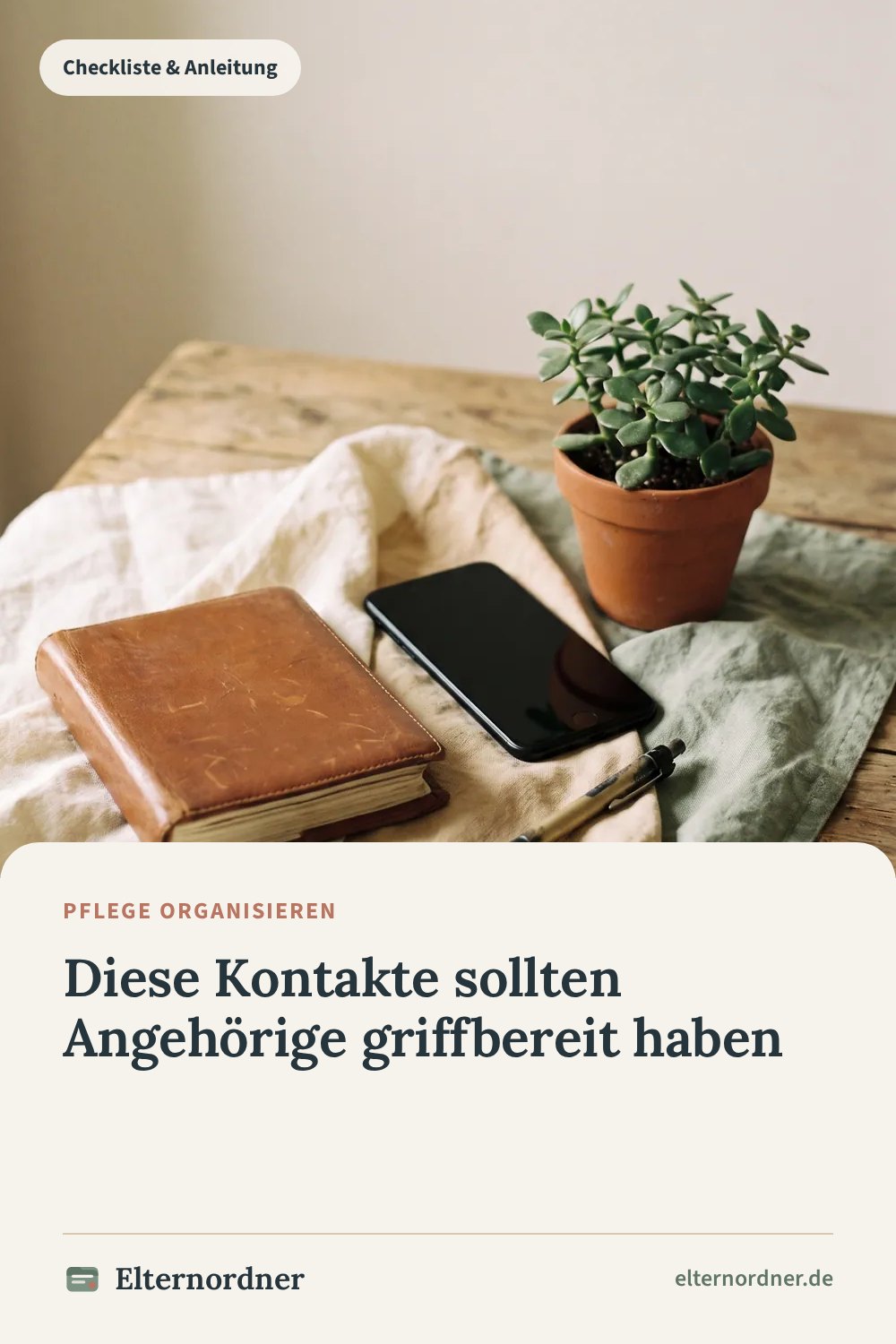 Pinterest-Grafik: Diese Kontakte sollten Angehörige griffbereit haben