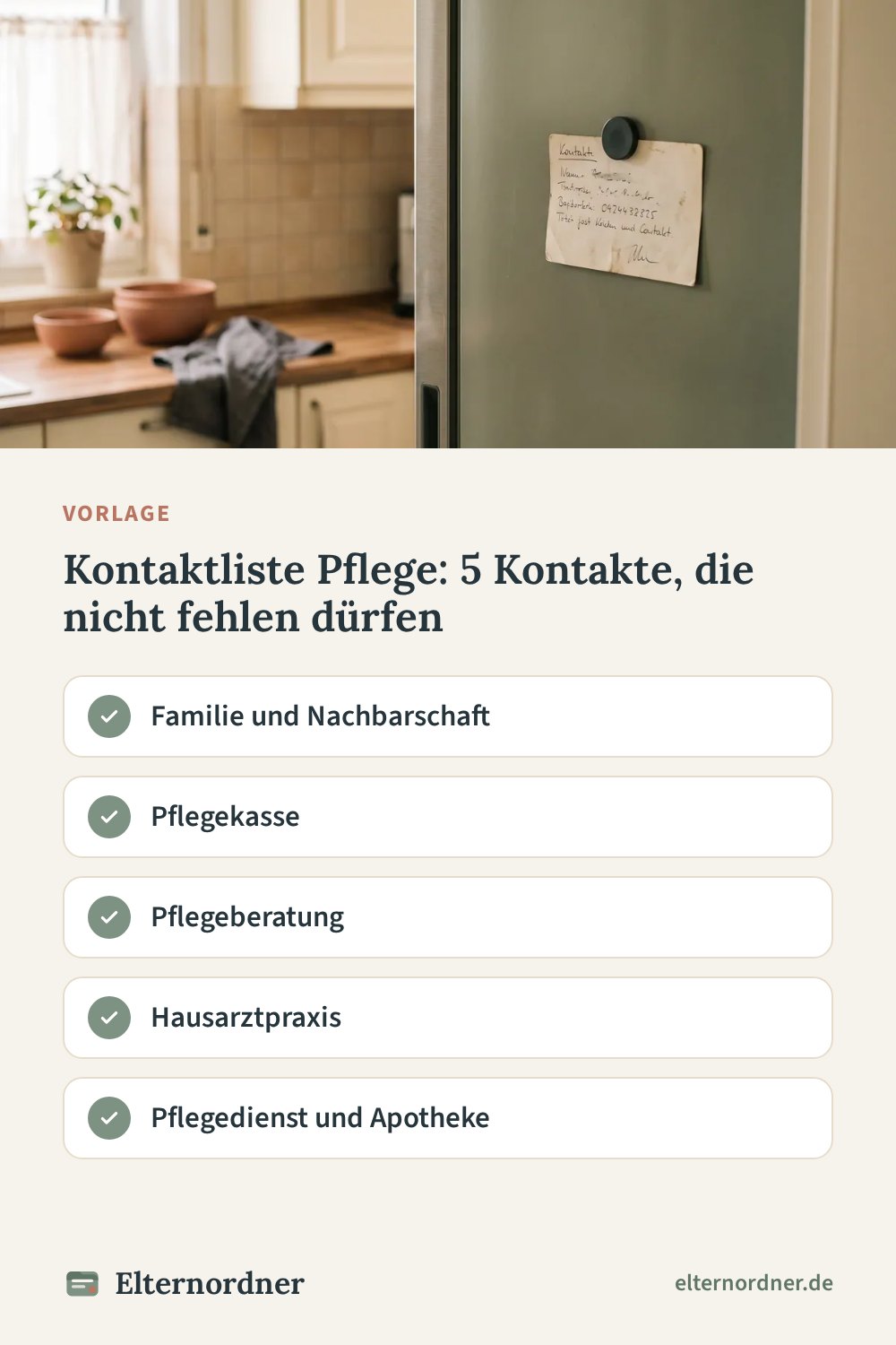 Pinterest-Grafik: Kontaktliste Pflege: 5 Kontakte, die nicht fehlen dürfen