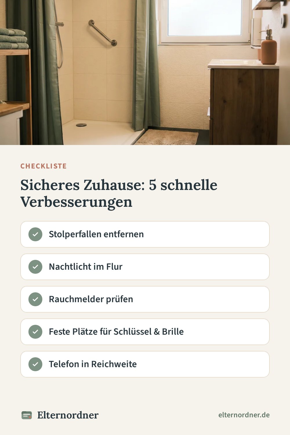 Pinterest-Grafik: Sicheres Zuhause: 5 schnelle Verbesserungen
